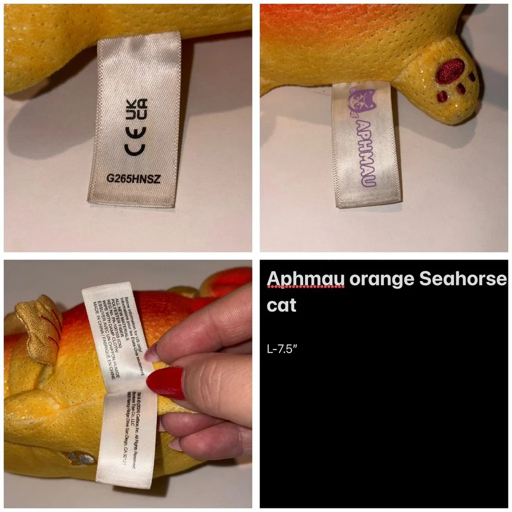 Aphmau MeeMeows Seahorse Cat Celestial Orange Gold Plush 7.5